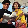 Foto Dino Risi, Marcello Mastroianni, Sophia Loren