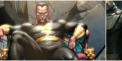 Ilustrador mostra como Dwayne Johnson ficaria como Adão Negro em Shazam