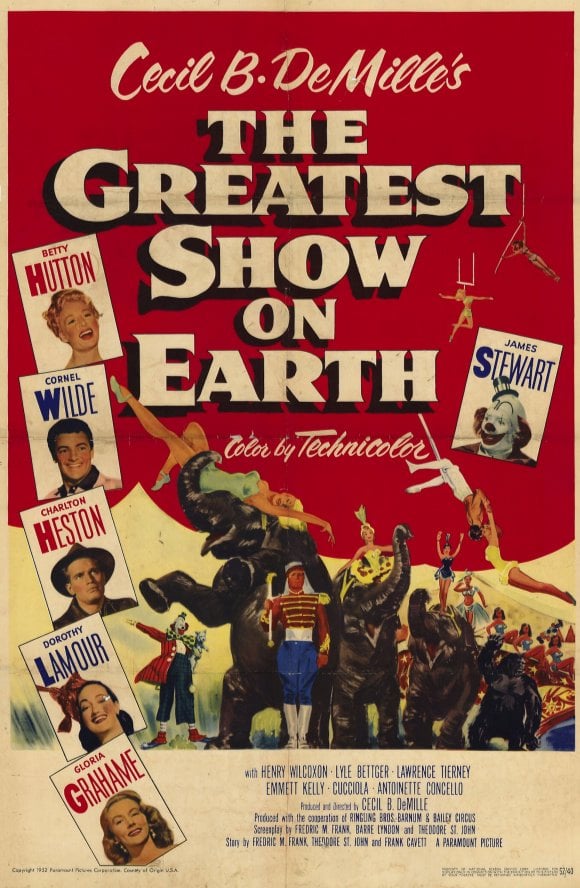 Image result for THE GREATEST SHOW ON EARTH 1952 movie