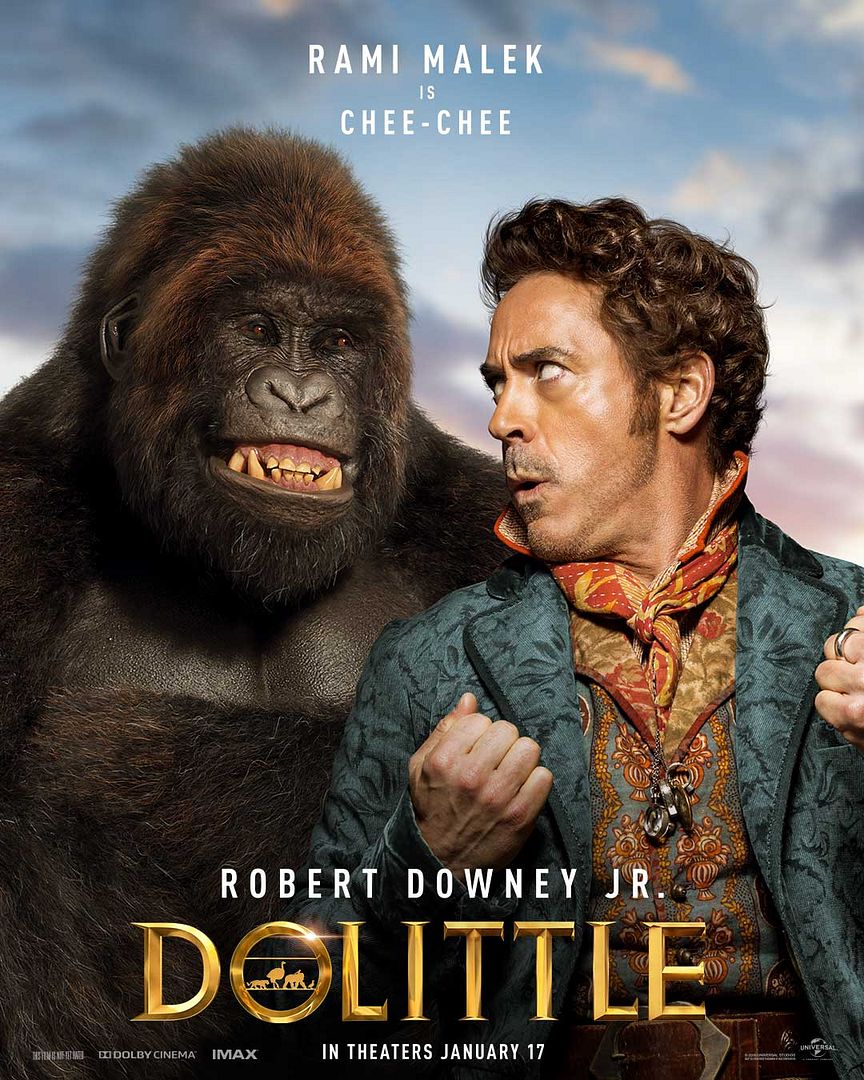 Dolittle | Novos cartazes individuais com Robert Downey Jr. e elenco de peso