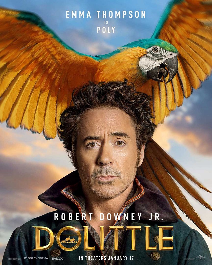 Dolittle | Novos cartazes individuais com Robert Downey Jr. e elenco de peso