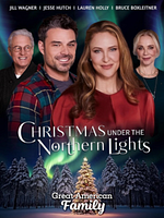 Pôster de Natal Sob a Aurora Boreal