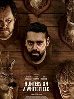 Pôster de Caçadores em um Campo Branco