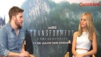 imagem de Transformers: A Era da Extinção Entrevista com Nicola Peltz e Jack Reynor no Brasil