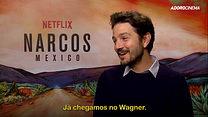 imagem de Narcos: México Entrevista com Diego Luna, Tessa ía, Tenoch Huerta, Joaquín Cosio e Jose María Yazpik
