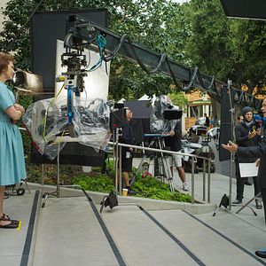 Foto Walt nos Bastidores de Mary Poppins