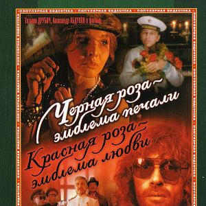 Foto Rosa preta - emblema da tristeza, rosa vermelha - emblema do amor