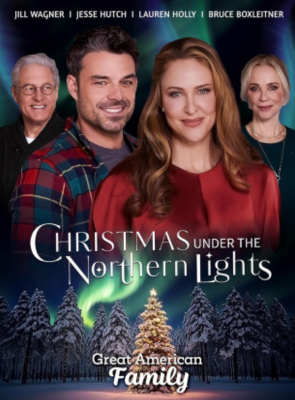 Pôster de Natal Sob a Aurora Boreal