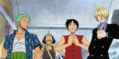 Pôster de Luffy dai pinchi ! Gyojin tai Luffy kaizokudan