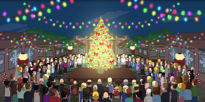 Pôster de Natal em Paradise