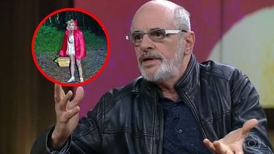 Imagem da notícia Há 26 anos, Dercy Gonçalves, vestida de Chapeuzinho Vermelho, fez Marcos Caruso cancelar gravação