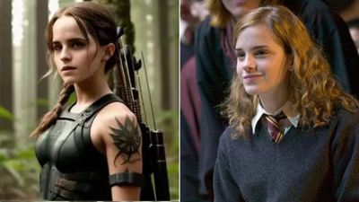 Assim seria Jogos Vorazes estrelado pelo elenco de Harry Potter? Inteligência Artificial imagina Hermione como Katniss