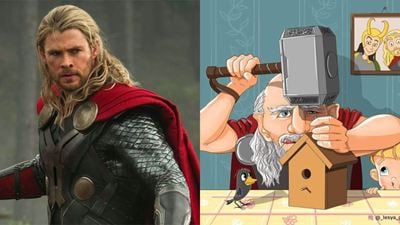 Assim ficaria a vida dos personagens da Disney na aposentadoria - o martelo de Thor seria de grande utilidade