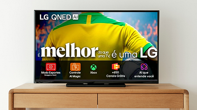 Imagem da notícia Menor preço histórico! Smart TV LG 4K 50" QNED73 aparece 32% mais barata na Amazon
