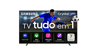 Imagem da notícia Explodiu o preço! Samsung 55" Crystal UHD 2025 entra em oferta brutal com 18% OFF na Amazon