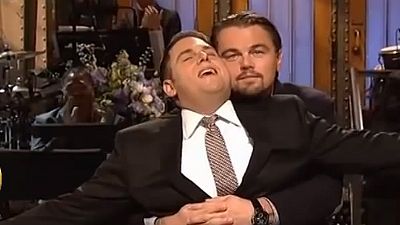 Imagem da notícia Leonardo DiCaprio e Jonah Hill parodiam cena de Titanic, confira!
