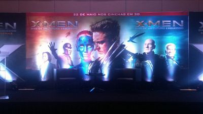 Imagem da notícia Clima de descontração marca entrevista de Patrick Stewart e James McAvoy no Brasil