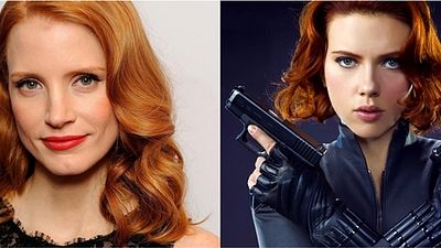 Imagem da notícia Jessica Chastain quer saber: O que falta para Scarlett Johansson estrelar um filme solo da Viúva Negra?