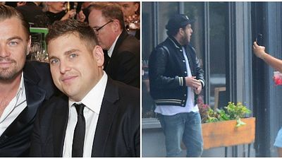 Imagem da notícia Leonardo DiCaprio finge ser fã e dá susto em Jonah Hill