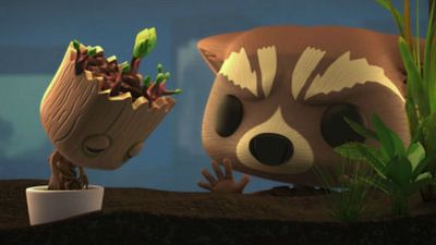 Imagem da notícia Rocket Raccon precisa resgatar Baby Groot no novo curta da Marvel em parceria com a Funko