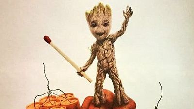 Imagem da notícia Baby Groot está pronto para explodir tudo em novo cartaz de Guardiões da Galáxia Vol. 2