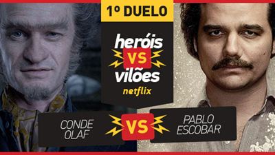 VideoFight Heróis vs Vilões: Vote na primeira disputa, entre Conde Olaf e Pablo Escobar