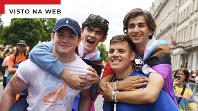 Imagem da notícia Heartstopper na parada LGBT+: Joe Locke, Sebastian Croft e elenco da série dançam Whitney Houston para homofóbicos