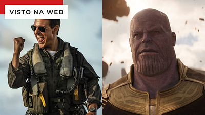 Imagem da notícia Tom Cruise x Thanos? Arte de fã imagina crossover de Top Gun - Marverick e Vingadores