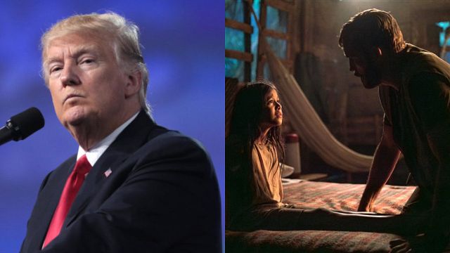 Imagem da notícia Donald Trump recebe Jim Caviezel e Tim Ballard para exibição privada de Sound of Freedom: “Está vencendo os maiores filmes lá fora”