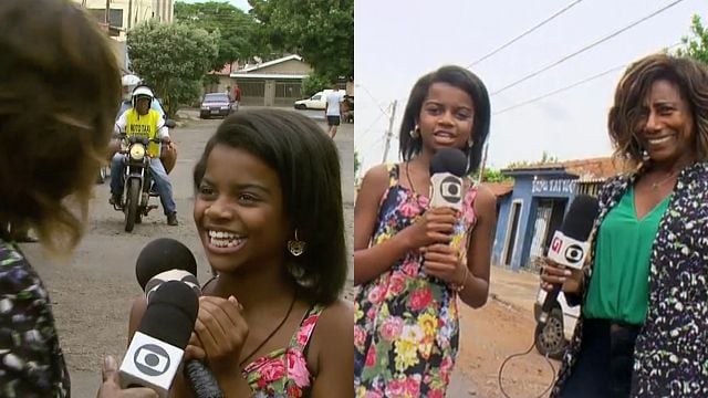Imagem da notícia Há 8 anos, Glória Maria surpreendeu menina que brincava de repórter: Hoje, a jovem dá o primeiro passo rumo ao grande sonho