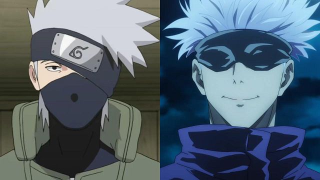 Imagem da notícia Como seriam os personagens de Naruto se fizessem parte do universo Jujutsu Kaisen? Kakashi e Gojo ficariam praticamente iguais