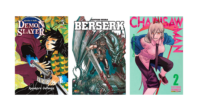 Imagem da notícia Mangás em oferta hoje: Demon Slayer, Berserk e Chainsaw Man estão mais baratos na Amazon