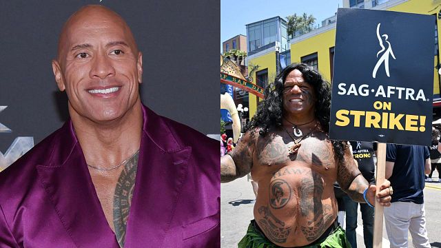 Imagem da notícia "É um chamado às armas": Dwayne Johnson fez doação HISTÓRICA para a greve de atores em Hollywood