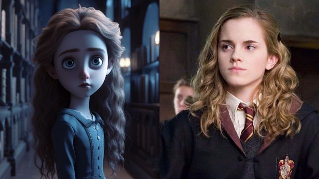 Imagem da notícia E se os personagens de Harry Potter fizessem parte de uma animação de Tim Burton? Hermione parece saída de A Noiva-Cadáver