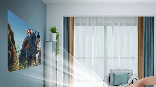 Imagem da notícia Por menos de R$ 330, você monta um cinema em casa com este projetor 4K com caixas de som