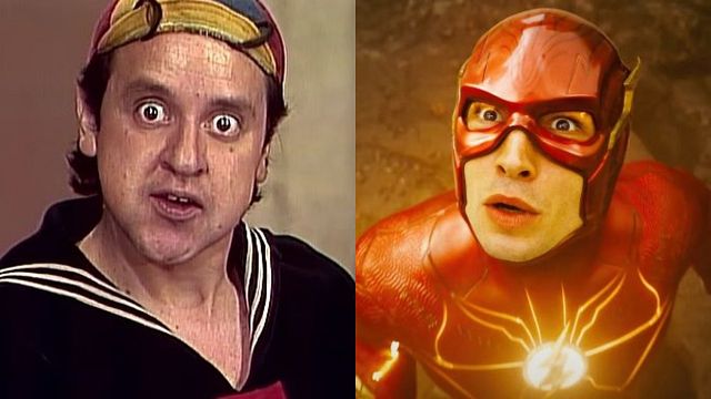 Imagem da notícia E se substituirmos o Flash pelo Quico de Chaves? Novo filme da DC ganha trailer com Seu Madruga de Superman