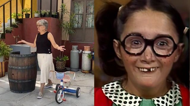 Imagem da notícia Muita nostalgia! Dubladora de Chiquinha no Brasil recria cena na vila do Chaves e diverte os fãs