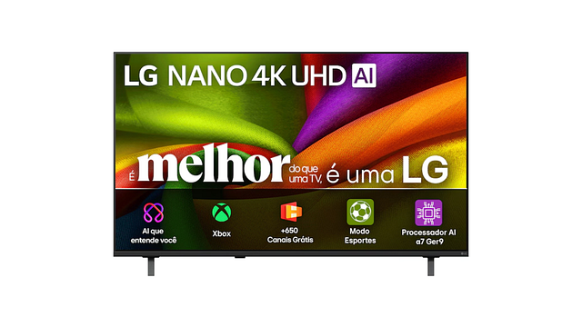 Imagem da notícia 38% OFF e parcelada! Smart TV 4K 50" LG NANO UHD AI surge em oferta no 9.9 do Mercado Livre