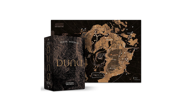 Imagem da notícia Esquenta Book Friday: Box Duna com Primeira Trilogia e Mapa de Arrakis está com 40% de desconto na Amazon