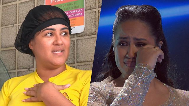 Imagem da notícia "Há tempos que não me emociono tanto": A balconista de lanchonete que ganhou 3 minutos para brilhar e levou o público às lágrimas