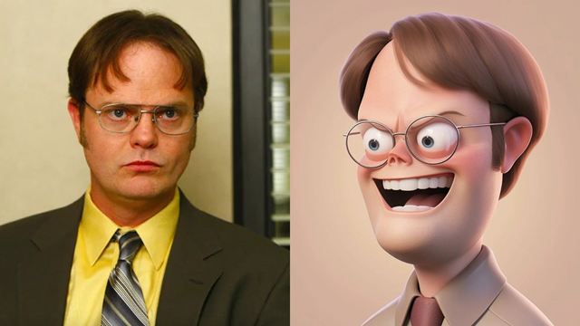 Assim seriam os personagens de The Office se a série fosse criada pela Pixar - Dwight ficaria ainda mais maníaco