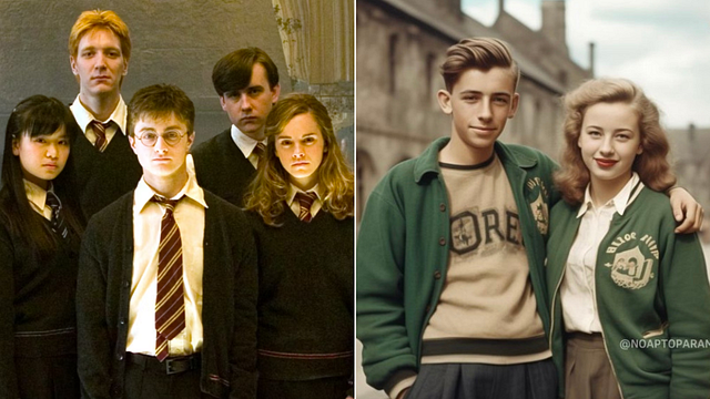 Imagem da notícia Como os alunos de Hogwarts se vestiriam em outras décadas? Novos uniformes de Harry Potter impressionam