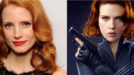 Jessica Chastain quer saber: O que falta para Scarlett Johansson estrelar um filme solo da Viúva Negra?