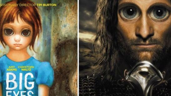 Personagens de filmes famosos ganham Grandes Olhos, revisitando filme de Tim Burton