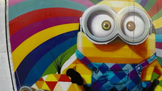 Imagem da notícia Exclusivo: Artista cria mural dos Minions. E é no Brasil!