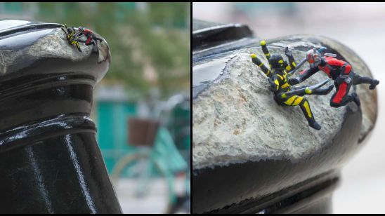 Imagem da notícia Homem-Formiga invade as ruas de Londres - em miniatura mesmo!