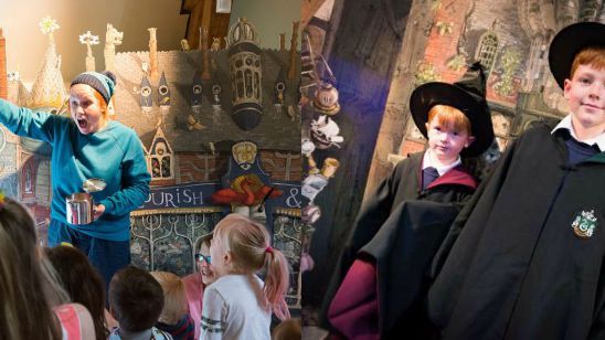 Imagem da notícia Biblioteca transforma sótão no Beco Diagonal, do universo de Harry Potter