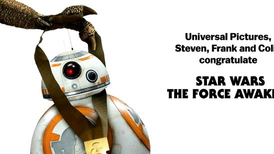 Imagem da notícia Steven Spielberg e equipe de Jurassic World parabenizam recorde de Star Wars - O Despertar da Força