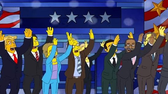 Imagem da notícia Os Simpsons ironiza debate presidencial norte-americano em teaser do próximo episódio