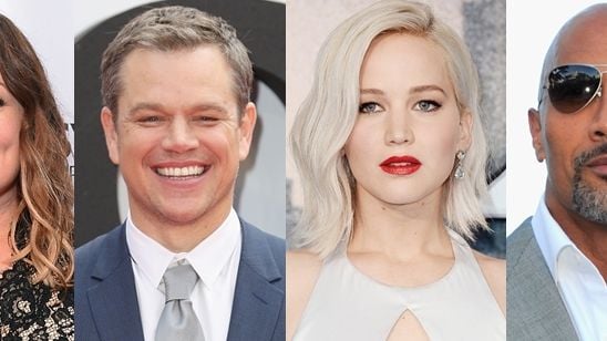 Imagem da notícia Dwayne Johnson, Melissa McCarthy, Matt Damon e Jennifer Lawrence estão entre as celebridades mais bem pagas do mundo